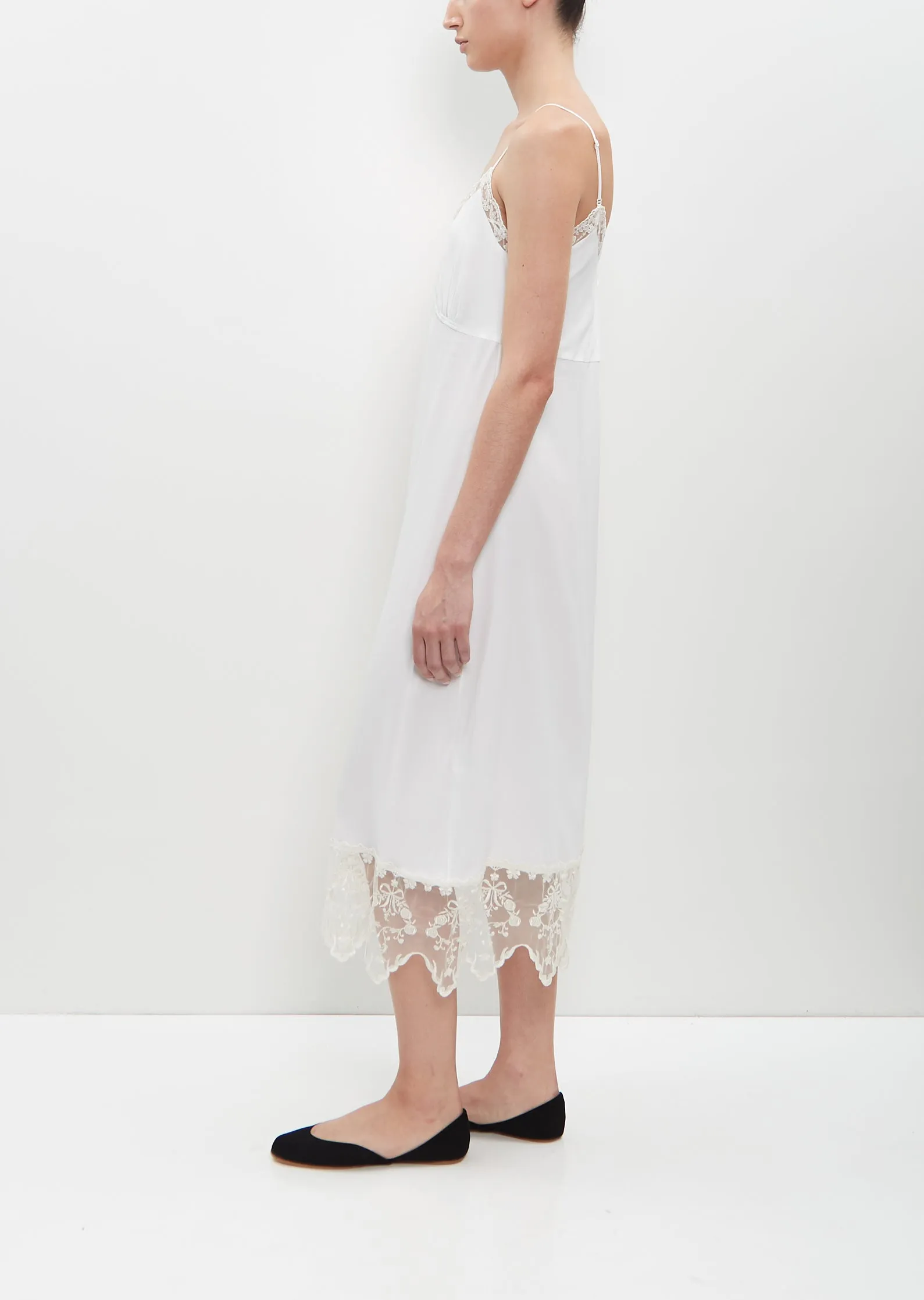 Lace Trim Slip Dress — Ivory sold by La Garconne product image thumbnail 2