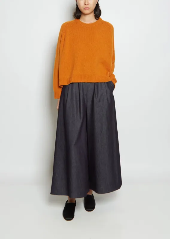 Deep Raglan Easy Sweater — Burnt Orange sold by La Garconne