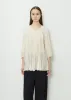 Wildflower Embroidery Cotton Silk Gathered Blouse sold by La Garconne