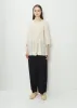 Wildflower Embroidery Cotton Silk Gathered Blouse sold by La Garconne