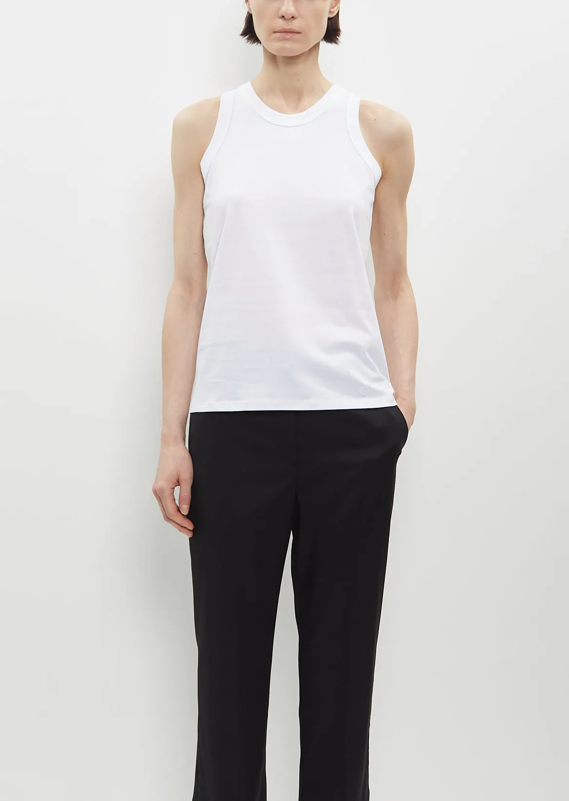 Poso Tank Top — White sold by La Garconne