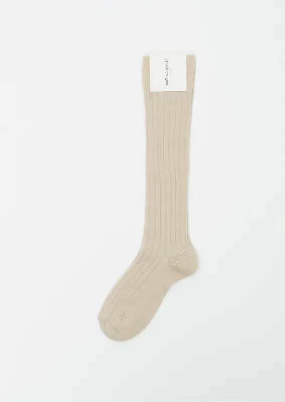 College Merino Socks — Natural sold by La Garconne