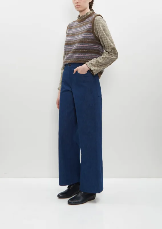 Lalu Denim Trouser sold by La Garconne