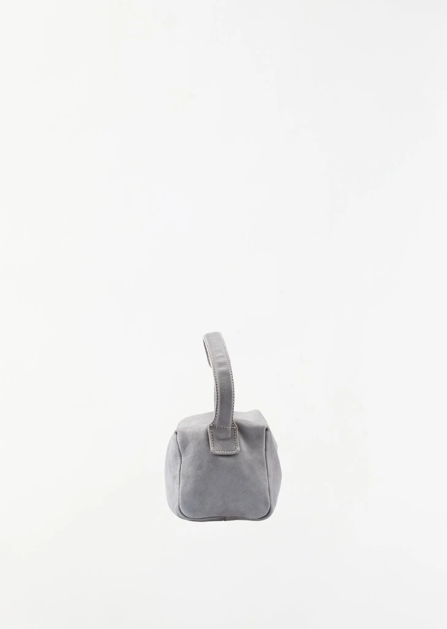 Small Leather Handle Bag — Grey sold by La Garconne product image thumbnail 3