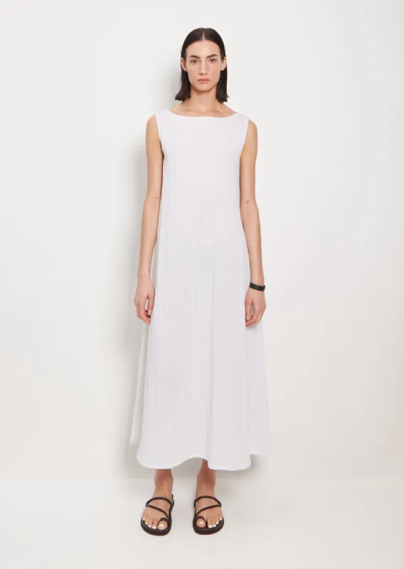 Sleeveless Jersey Dress — White sold by La Garconne
