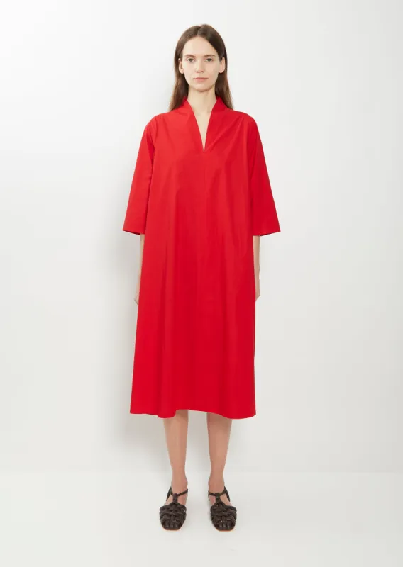 Elba Cotton Dress — Red sold by La Garconne