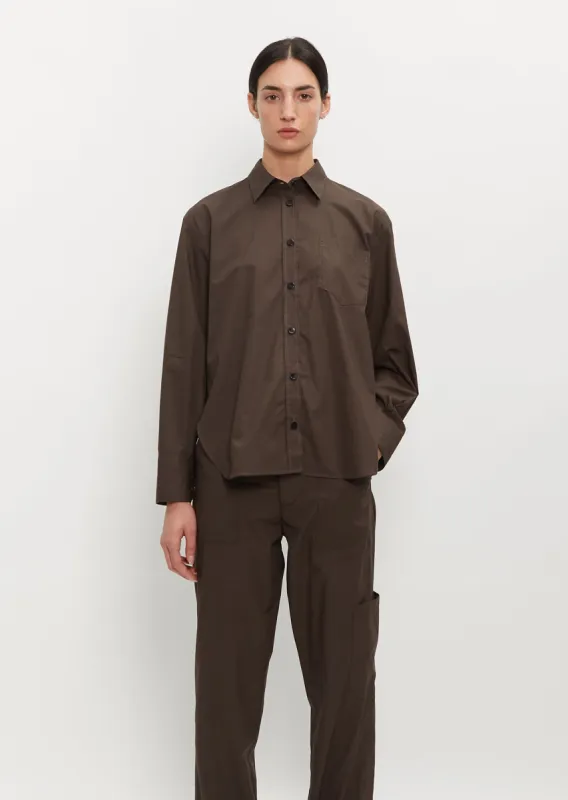 Oversized Shirt - Chocolate sold by La Garconne
