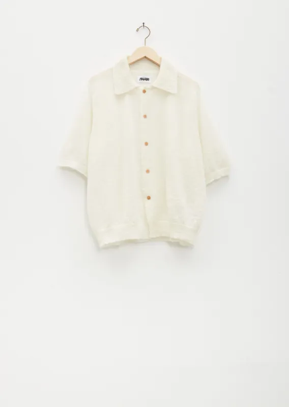 Zia Short Sleeve Shirt — White sold by La Garconne