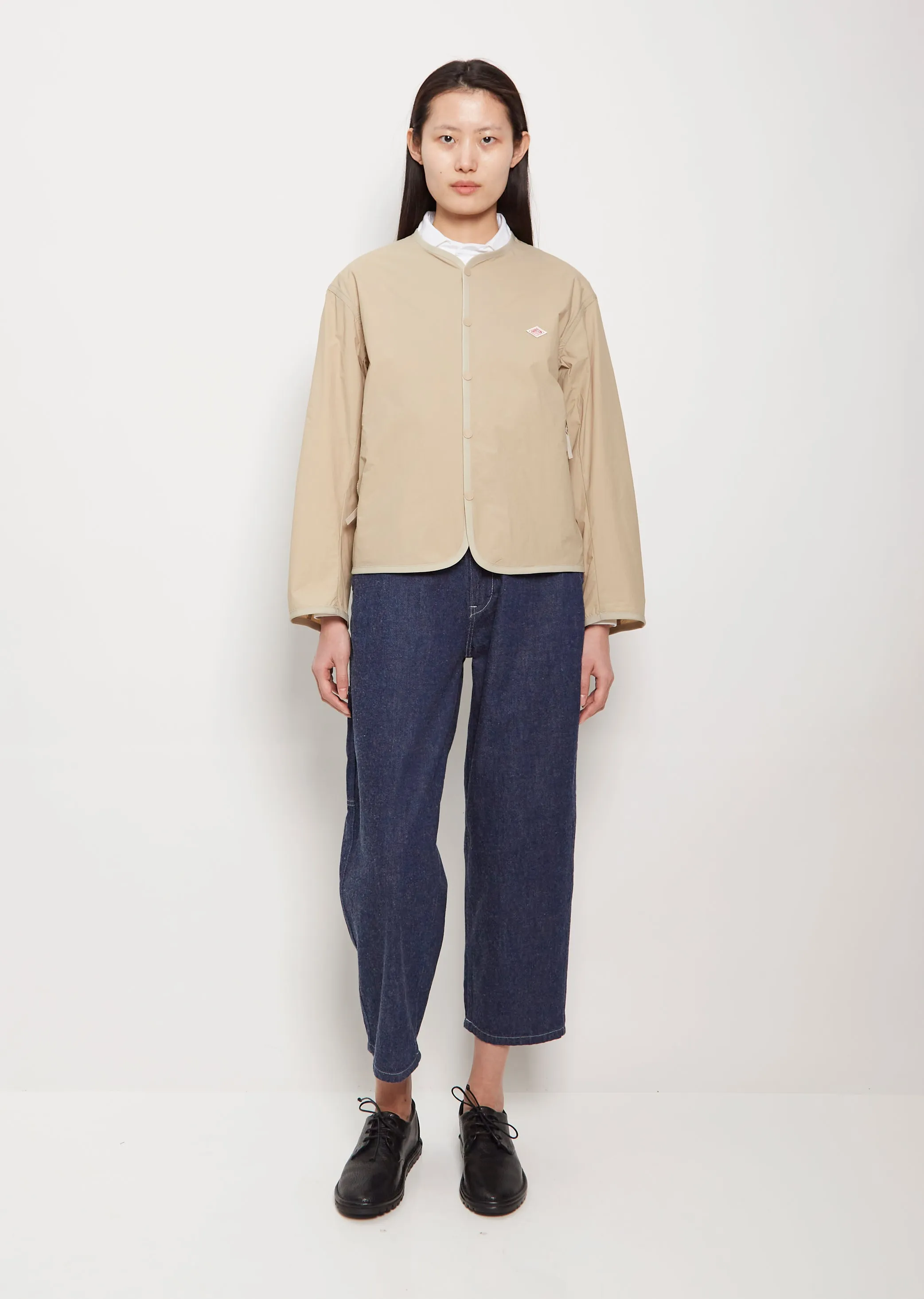 Collarless Nylon Jacket — Sand Beige sold by La Garconne product image thumbnail 5