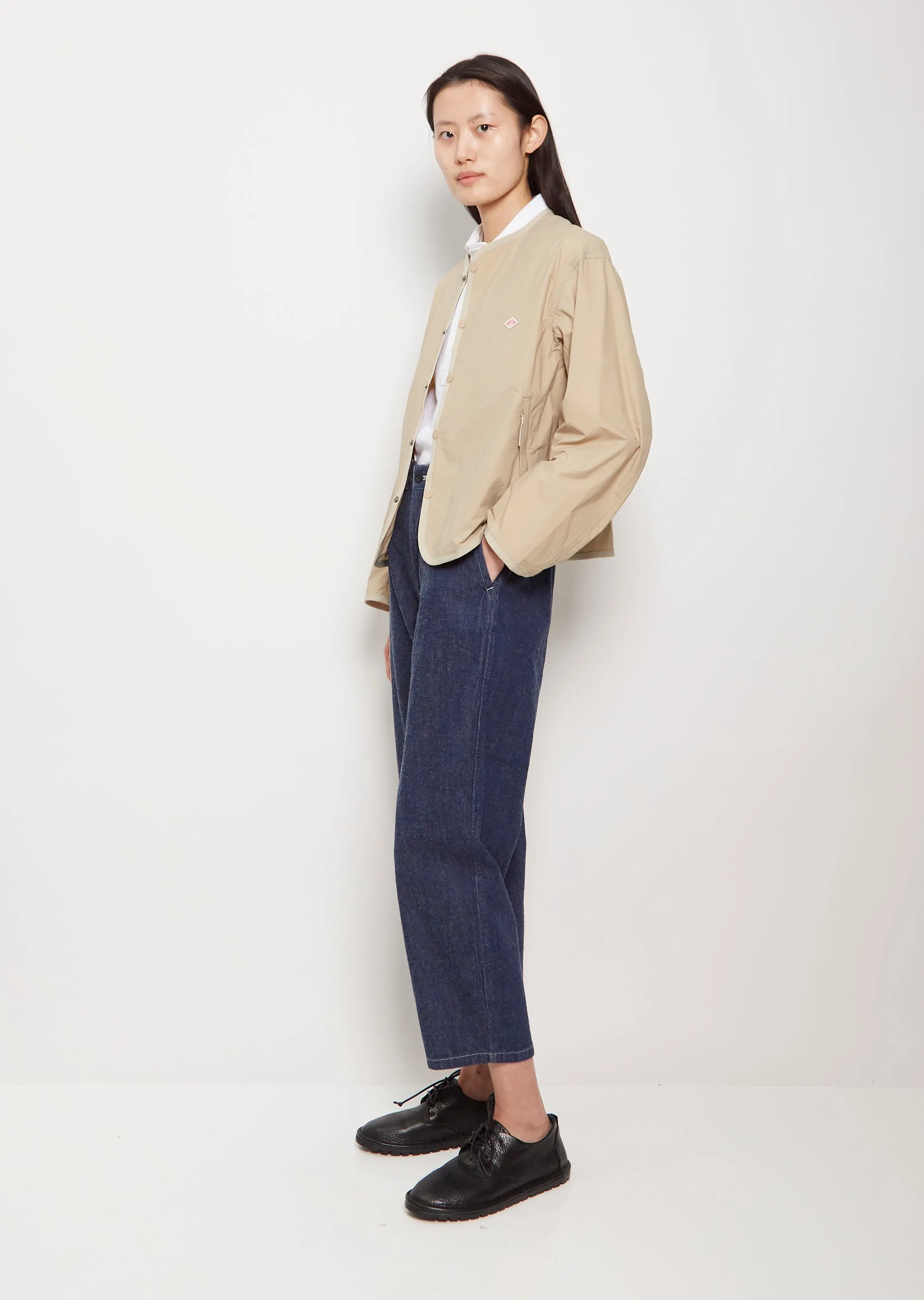 Collarless Nylon Jacket — Sand Beige sold by La Garconne product image thumbnail 4