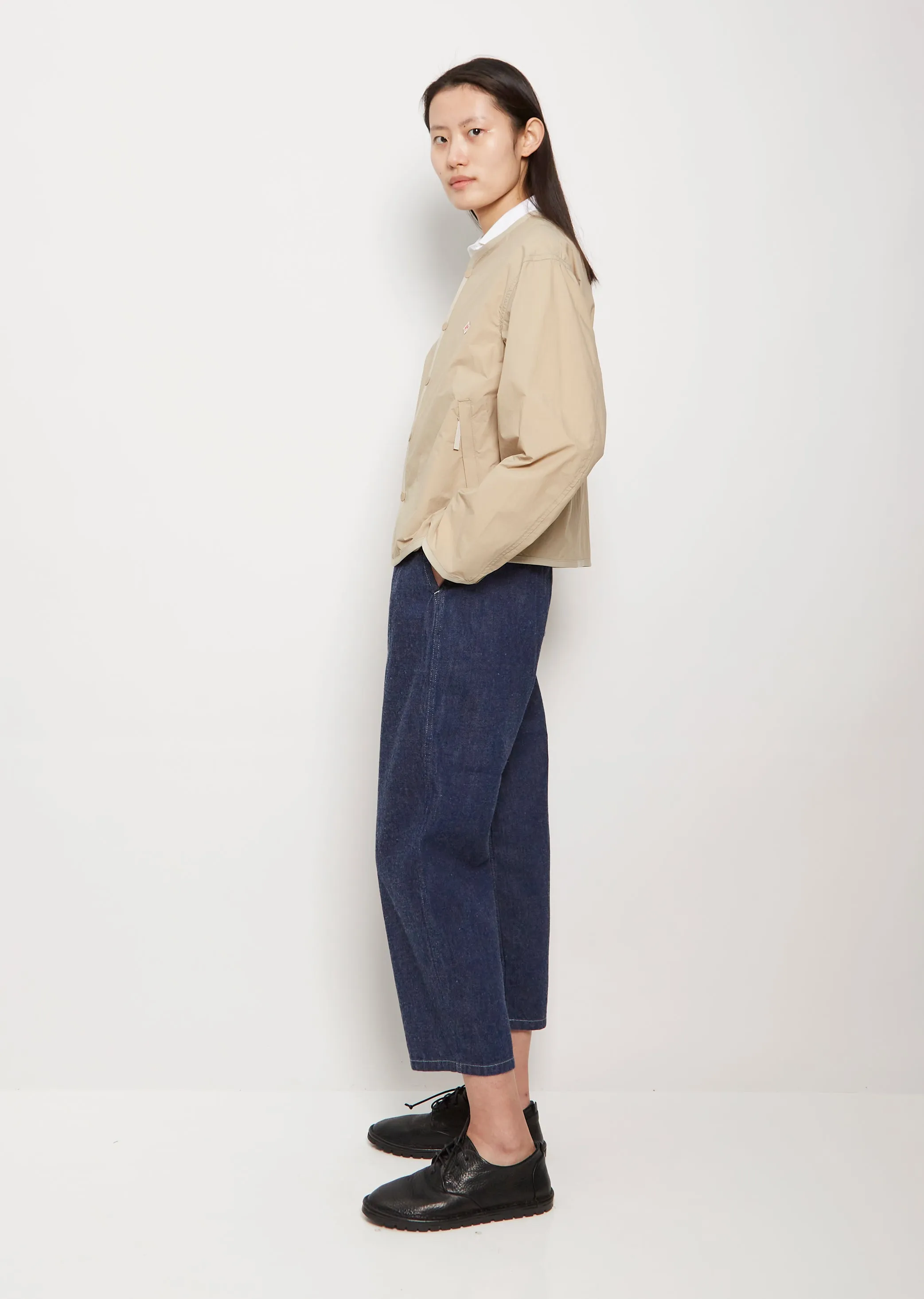 Collarless Nylon Jacket — Sand Beige sold by La Garconne product image thumbnail 2