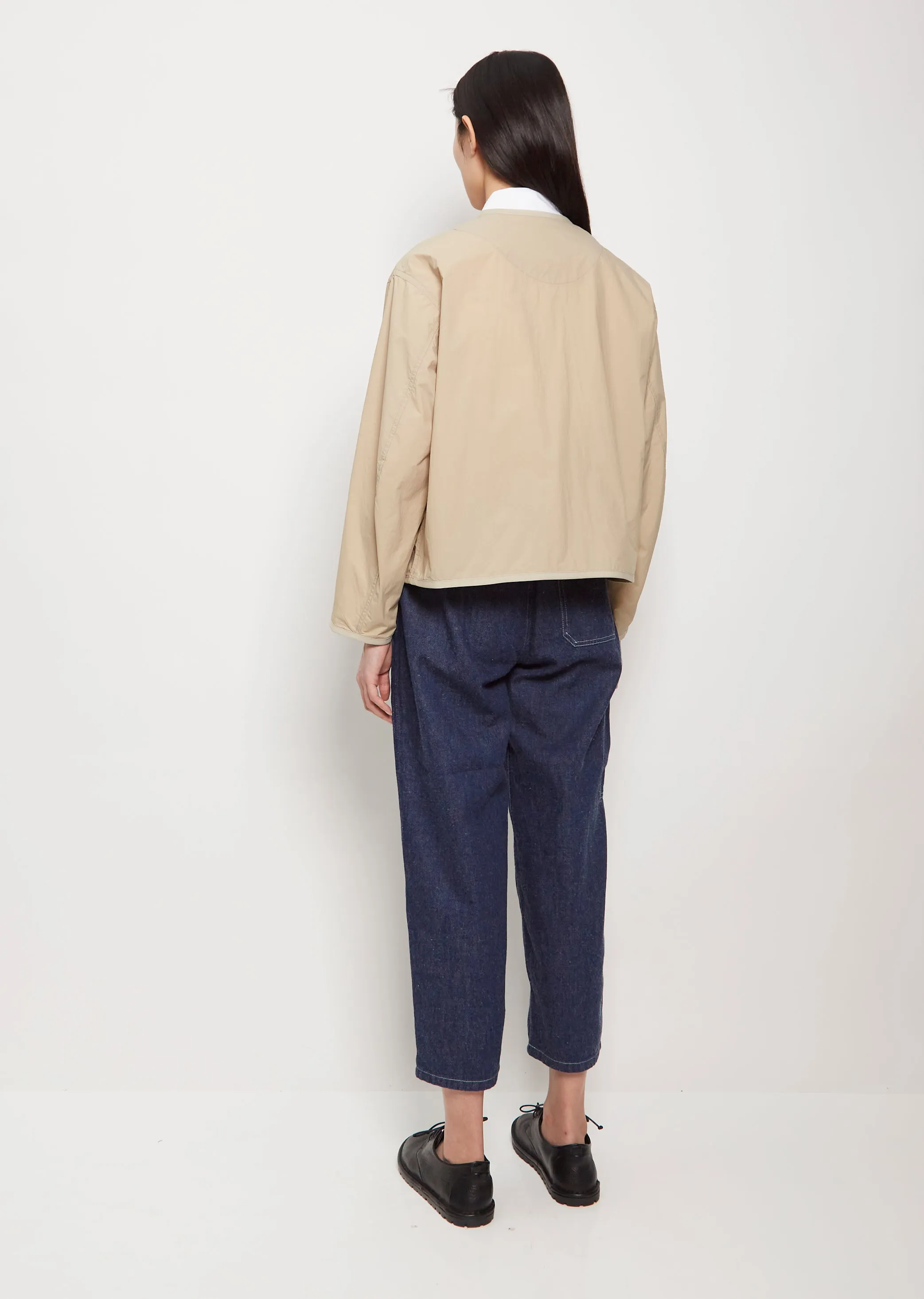 Collarless Nylon Jacket — Sand Beige sold by La Garconne product image thumbnail 3