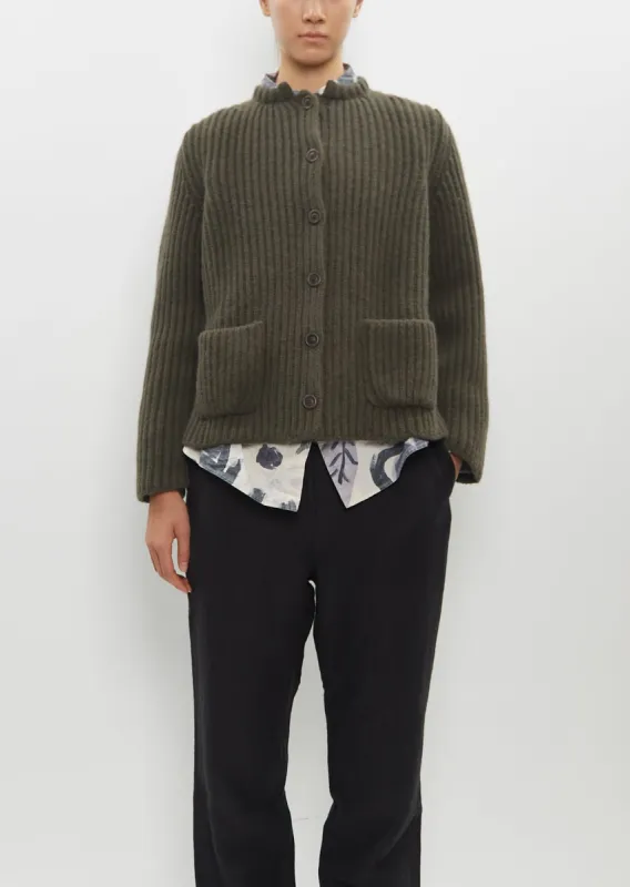 Cardigan — Khaki sold by La Garconne