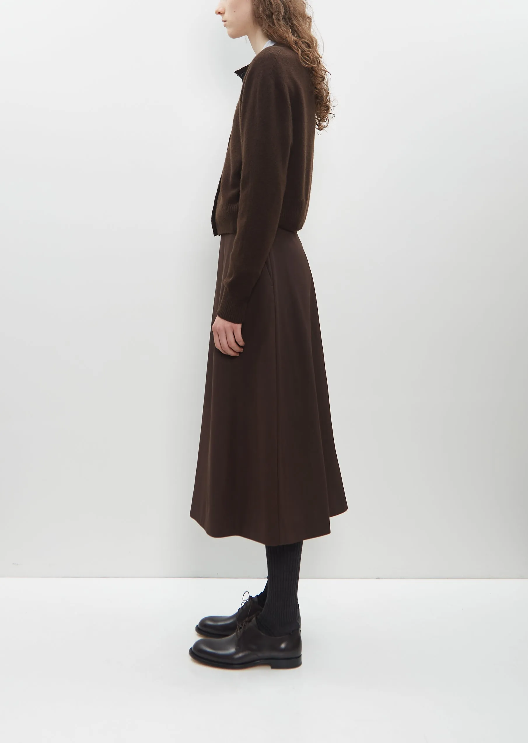 Small Crew Neck Cardigan — Coffee sold by La Garconne product image thumbnail 2