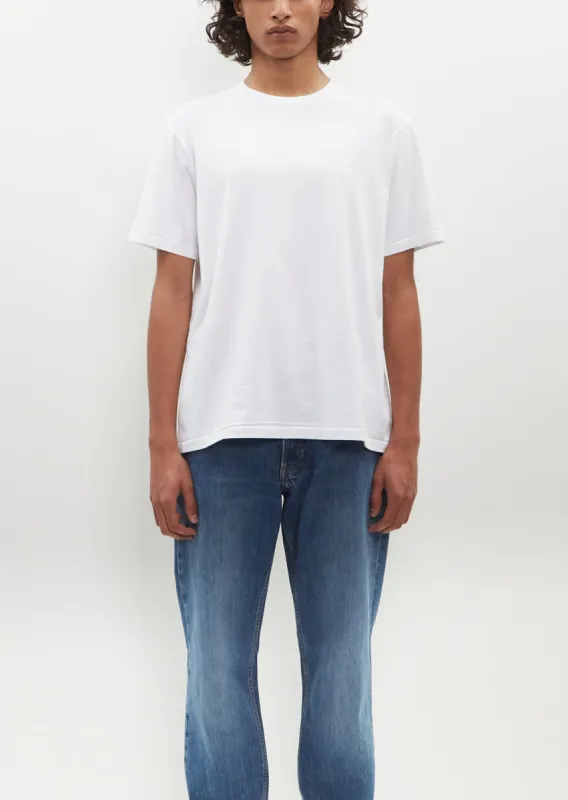 Luster Plaiting Tee — White sold by La Garconne