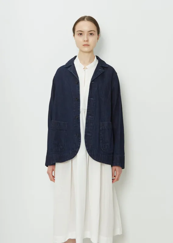 Cotton Linen Denim Jacket sold by La Garconne