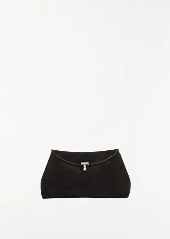 T-Lock Clutch Suede sold by La Garconne