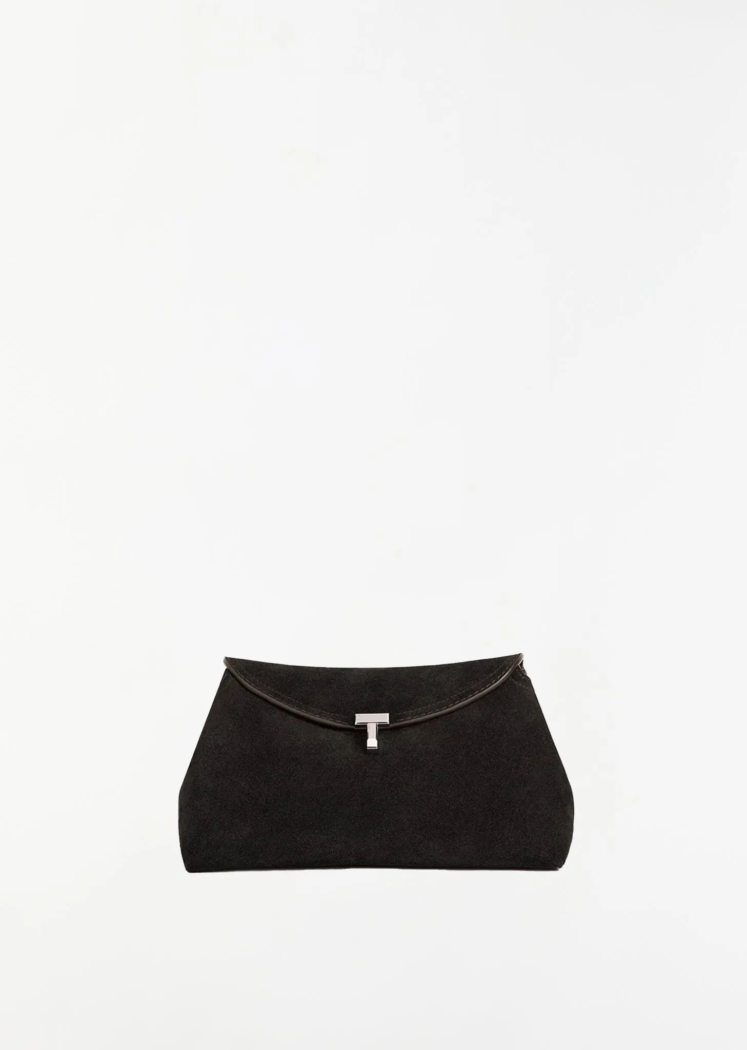 T-Lock Clutch Suede sold by La Garconne