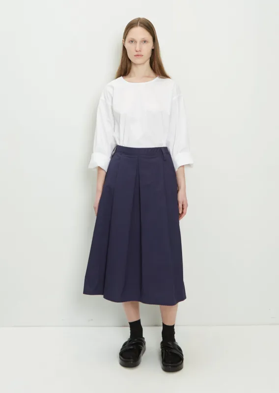 Selena Midi Skirt — Dark Blue sold by La Garconne