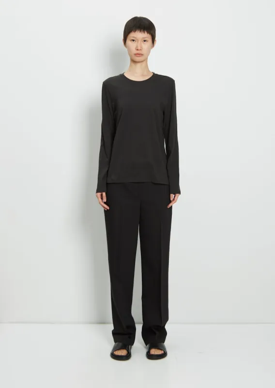 Long Sleeve Mini Boy Tee — Jet Black sold by La Garconne