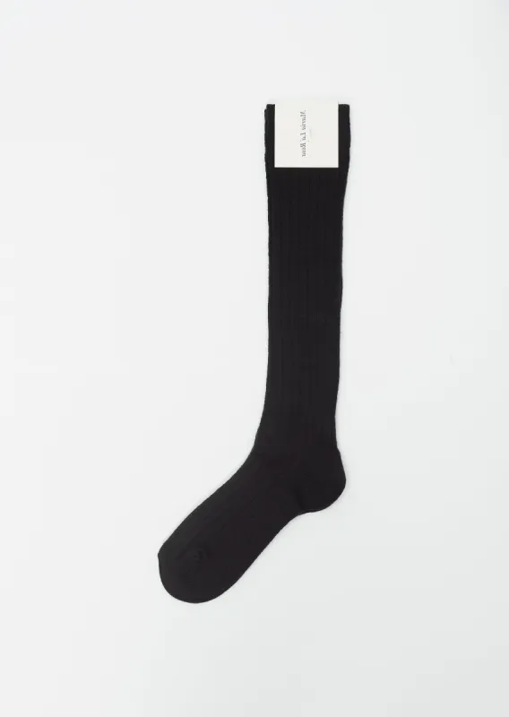 College Merino Socks — Black sold by La Garconne