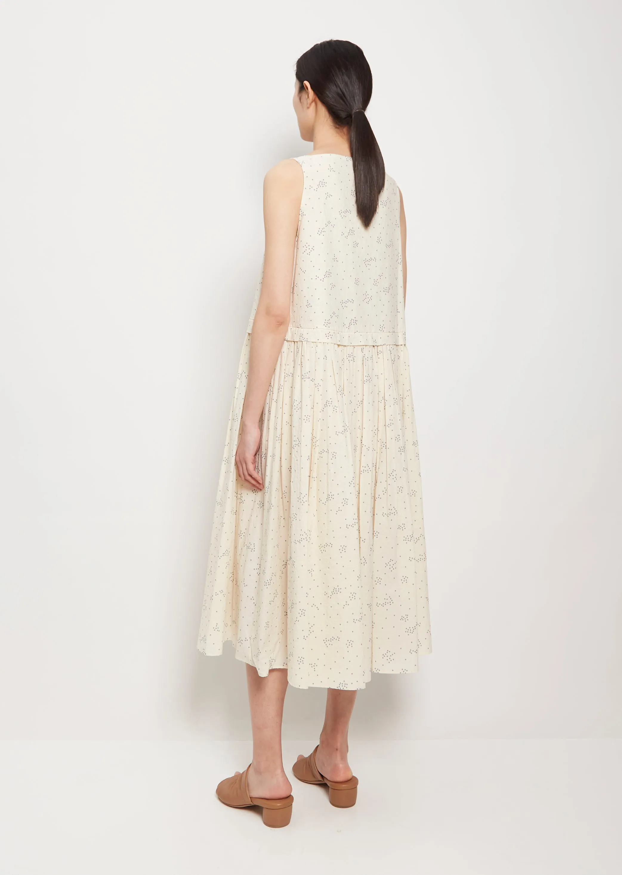 Sleeveless Gathered Cotton Dress sold by La Garconne product image thumbnail 3