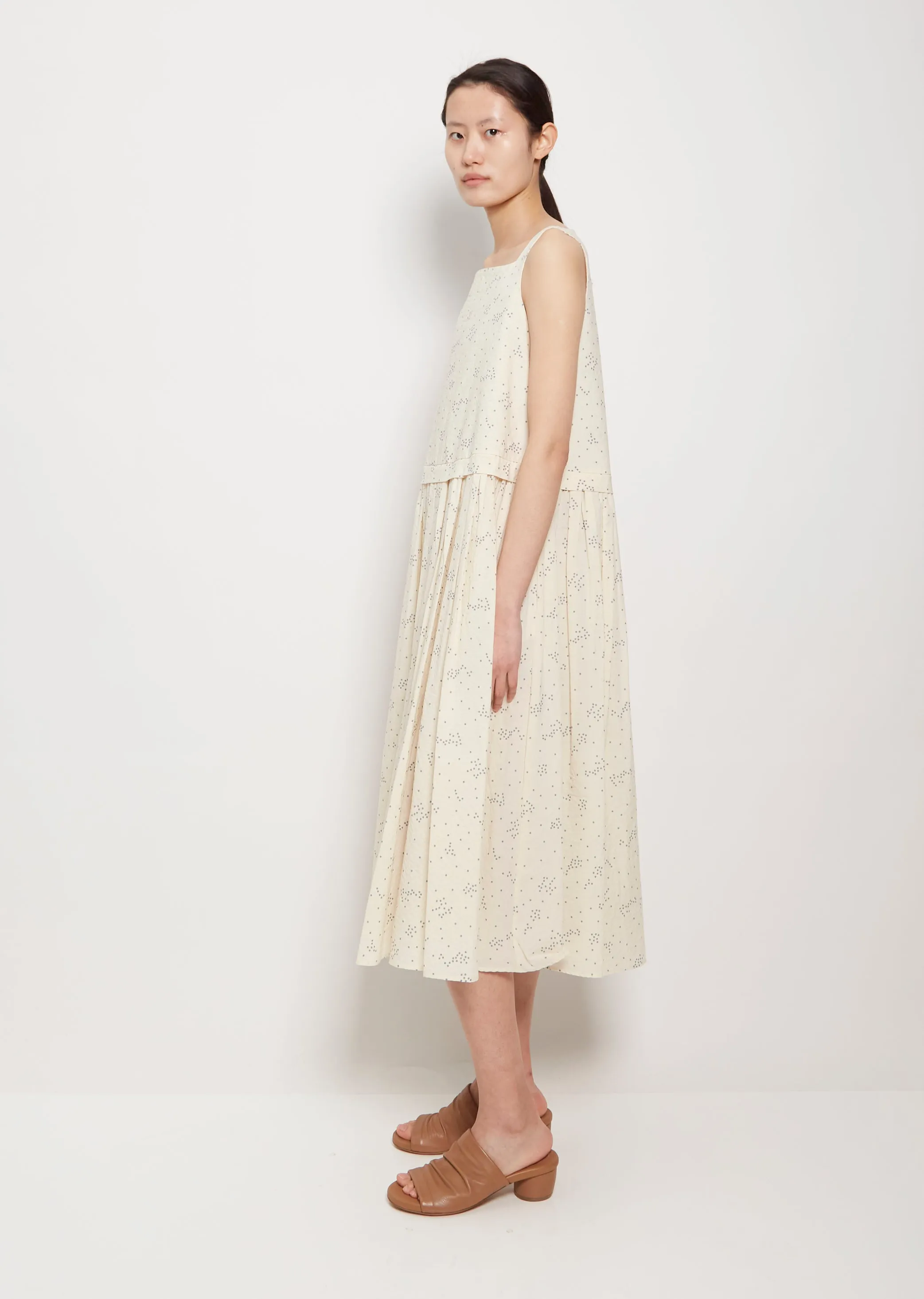 Sleeveless Gathered Cotton Dress sold by La Garconne product image thumbnail 2