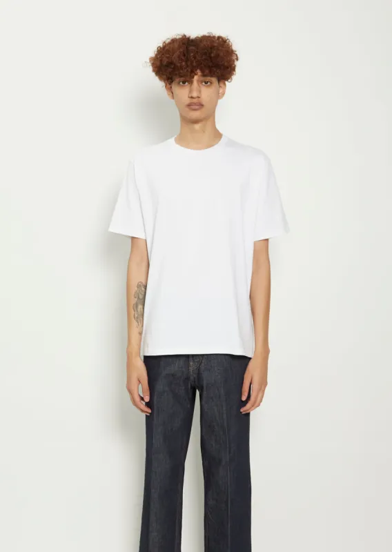Men's Luster Plaiting Tee — White sold by La Garconne