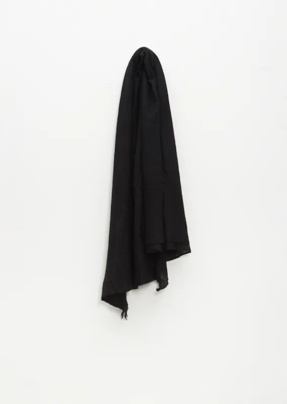 Big Woven Scarf — Black sold by La Garconne