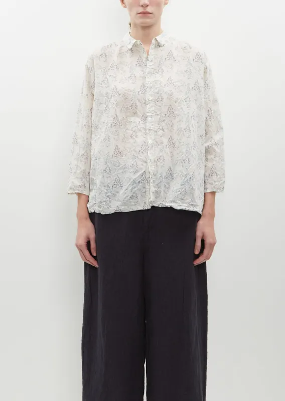 Calamint Print Blouse — Ivory sold by La Garconne