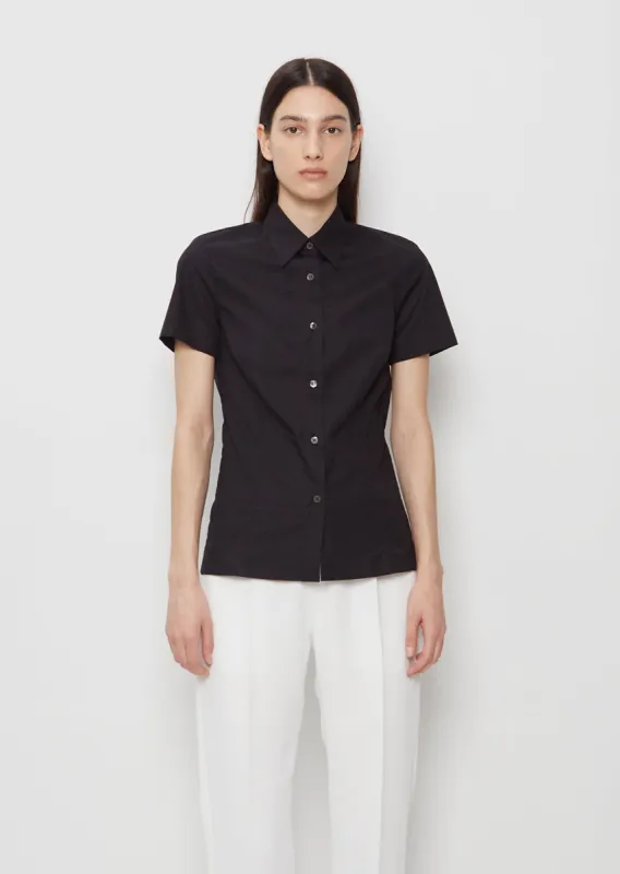 Cloudy Cotton Shirt — Black sold by La Garconne