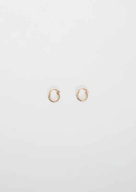 Mini Brown Diamond Hoops sold by La Garconne