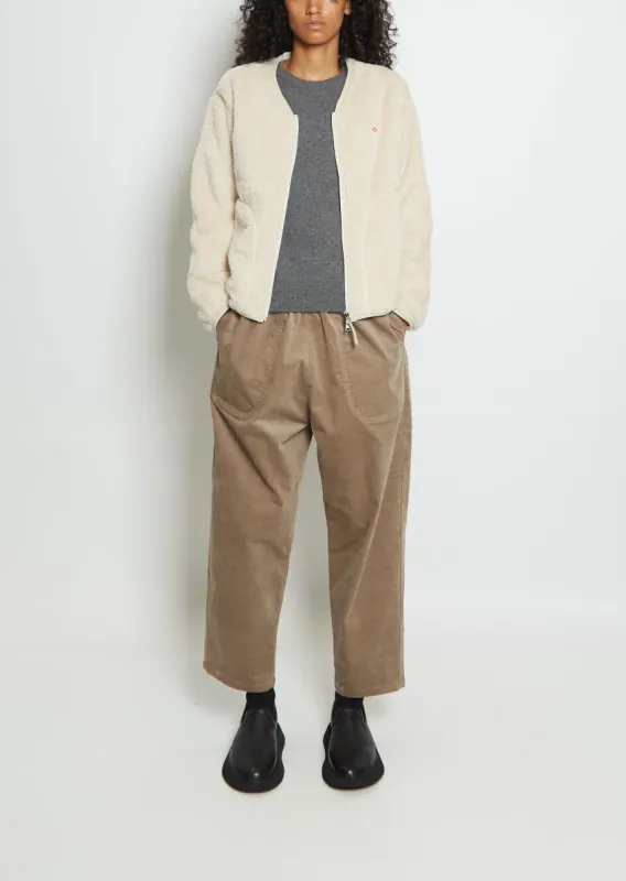 High Pile Zip V-Neck Jacket sold by La Garconne