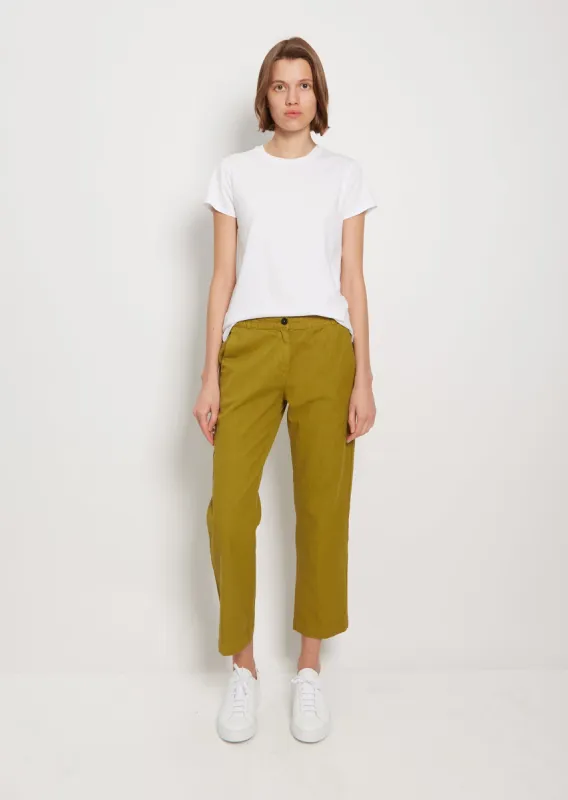 Sparus Cotton Linen Blend Pant — Guacamole made by Massimo Alba