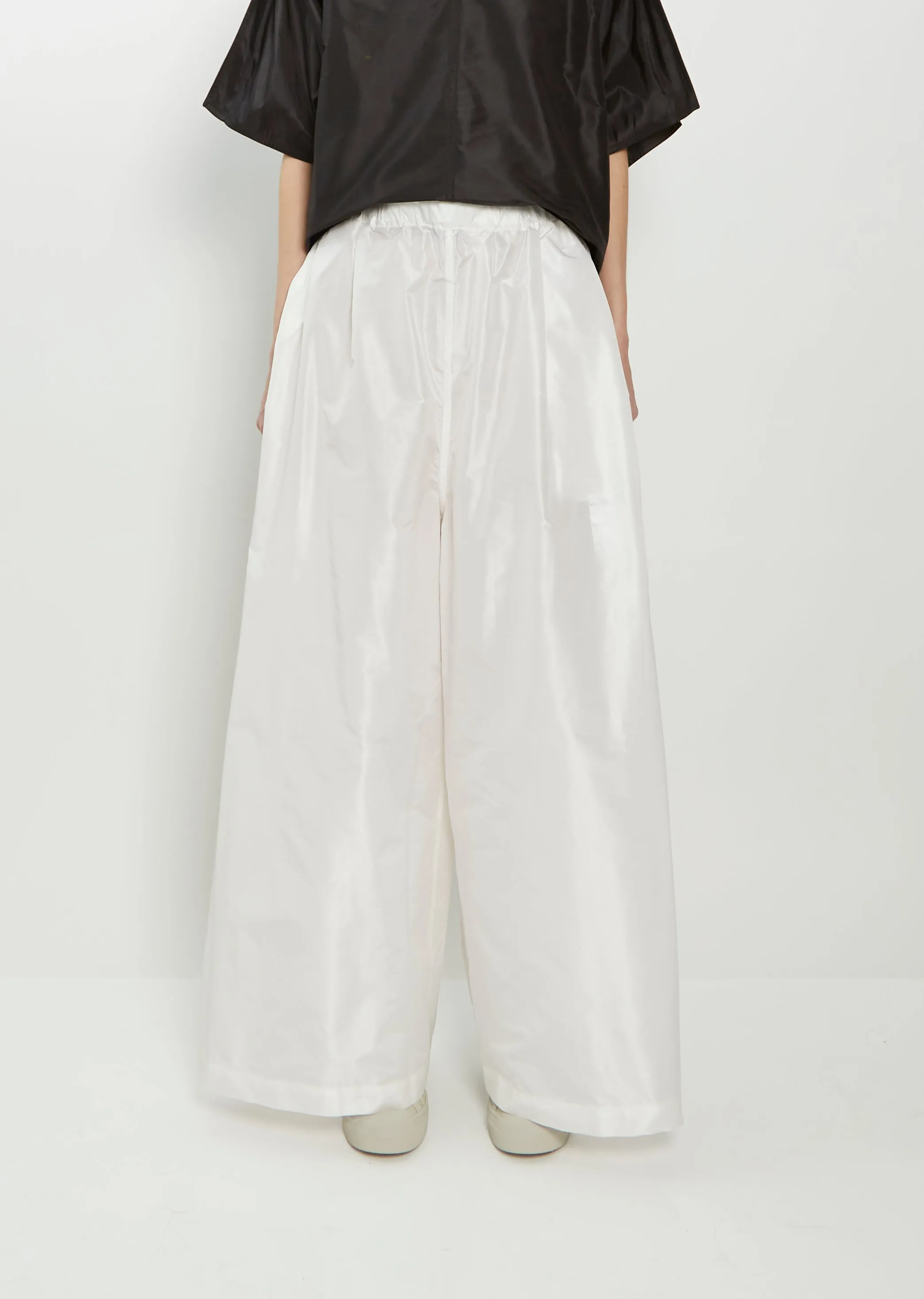 Purl Very Wide Silk Pant — White sold by La Garconne product image thumbnail 4