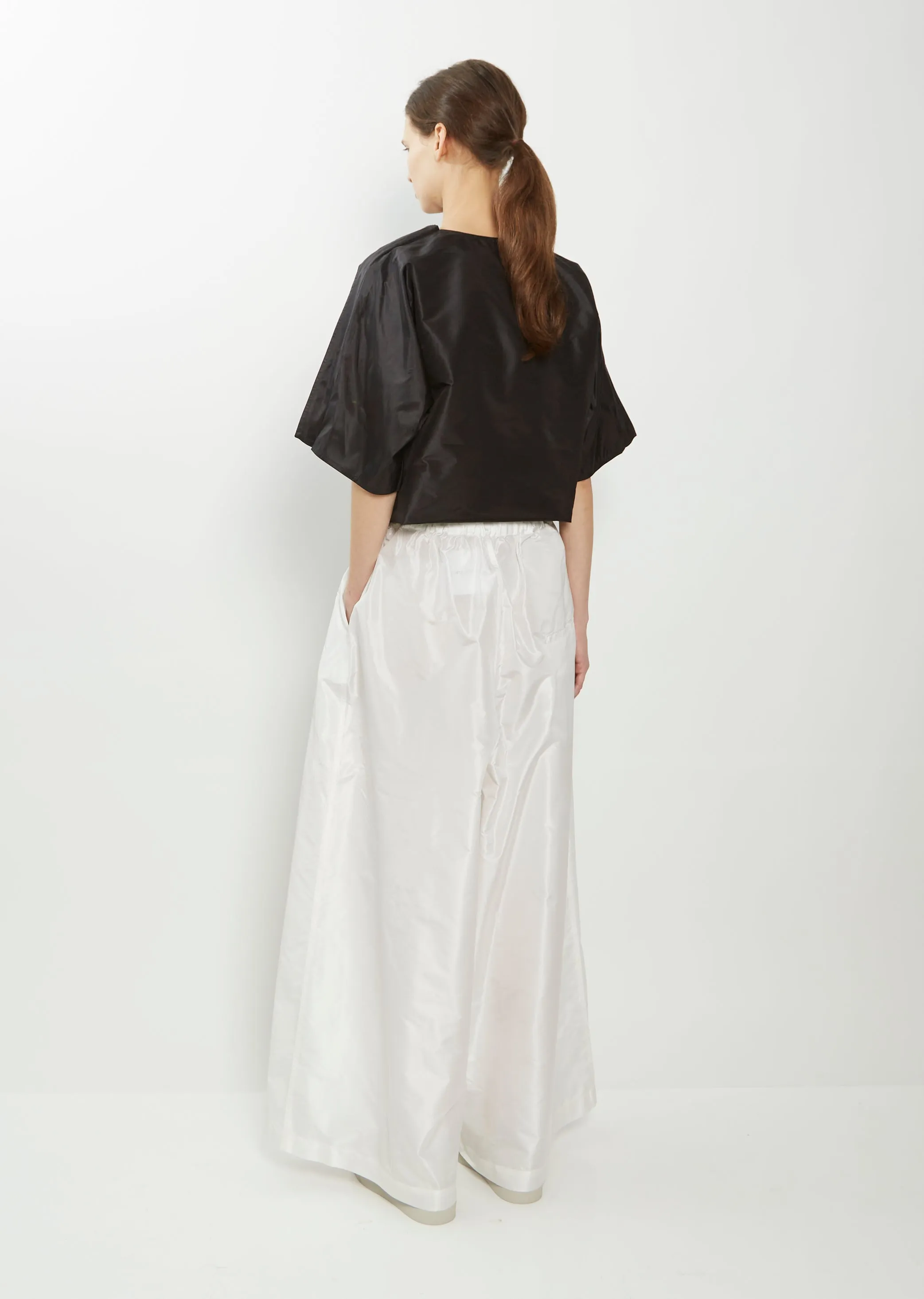 Purl Very Wide Silk Pant — White sold by La Garconne product image thumbnail 3