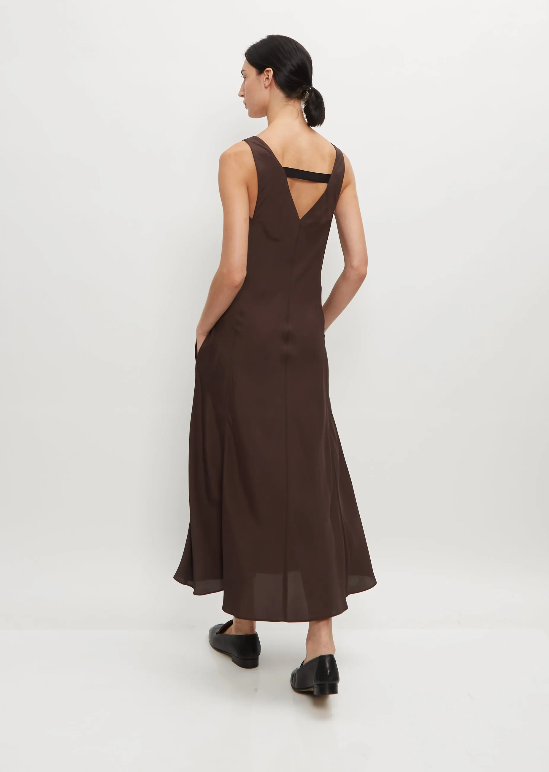 Deep V-Neck Pocket Dress sold by La Garconne