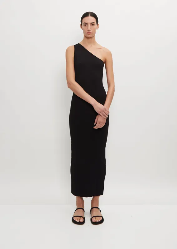 One-Shoulder Ribbed Dress made by La Garconne