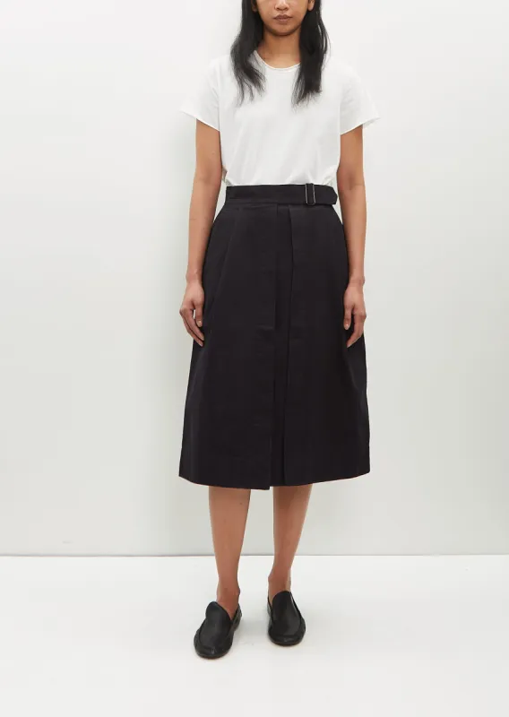 Cinch Waist Skirt — Indigo sold by La Garconne