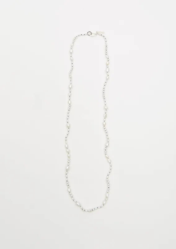 24 in. White Pearl Mermaid Necklace sold by La Garconne