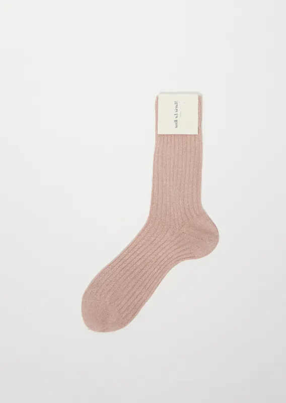 Ribbed Socks — Powder sold by La Garconne