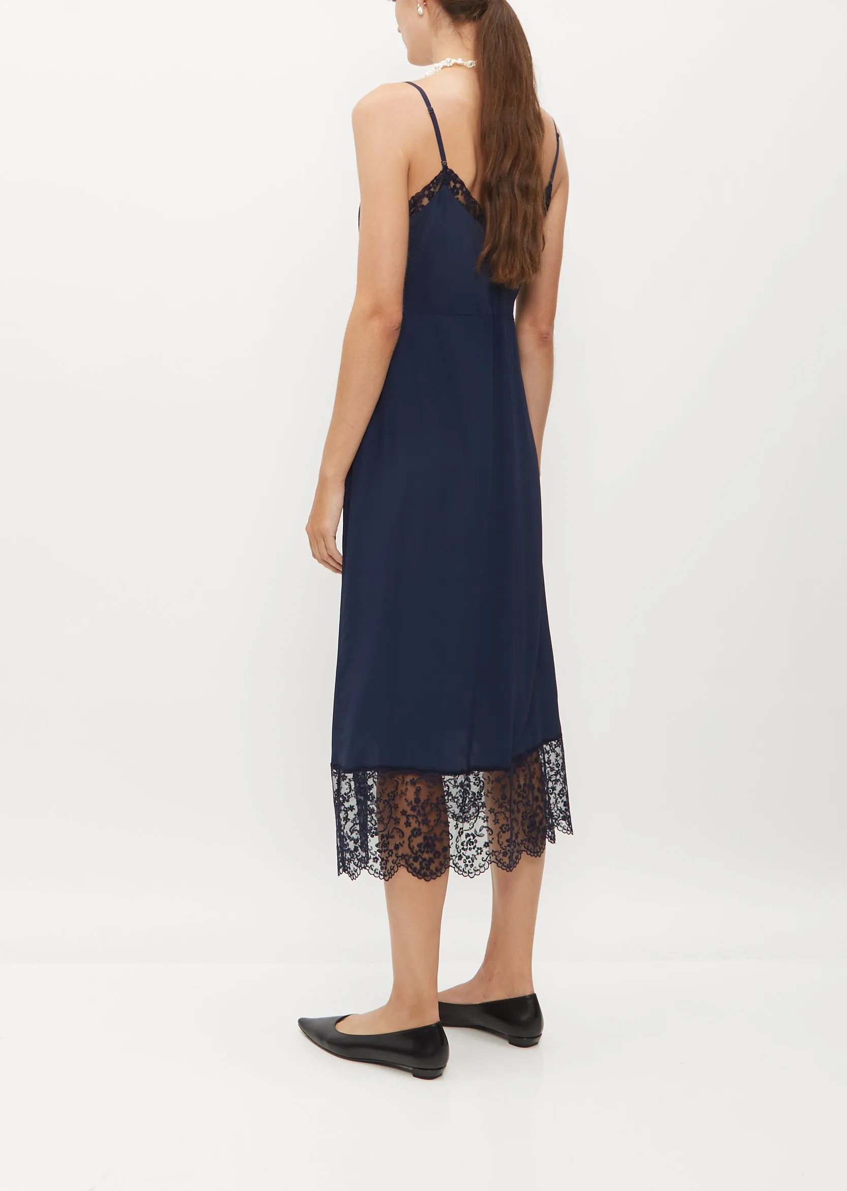 Slip Dress w/ Lace Trim sold by La Garconne product image thumbnail 4