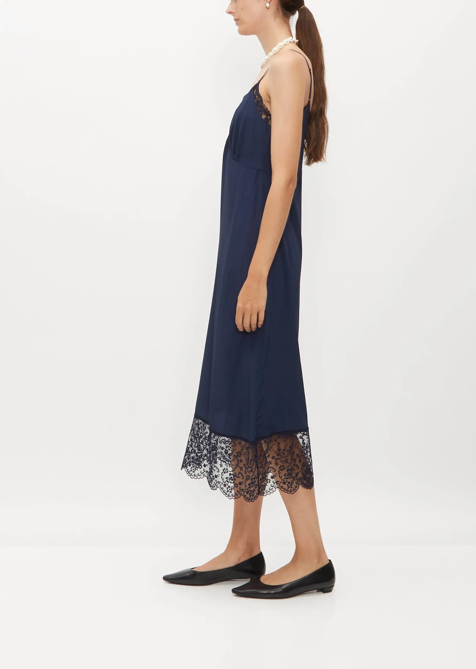 Slip Dress w/ Lace Trim sold by La Garconne product image thumbnail 3