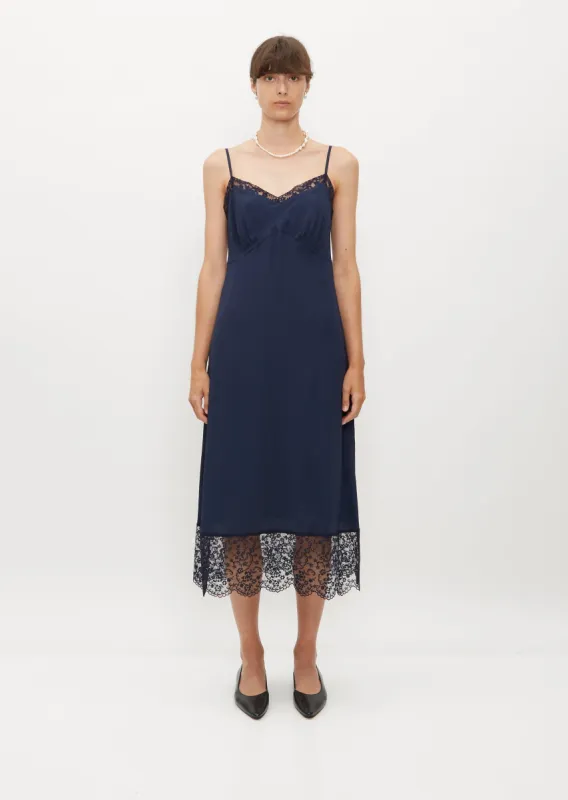 Slip Dress w/ Lace Trim sold by La Garconne