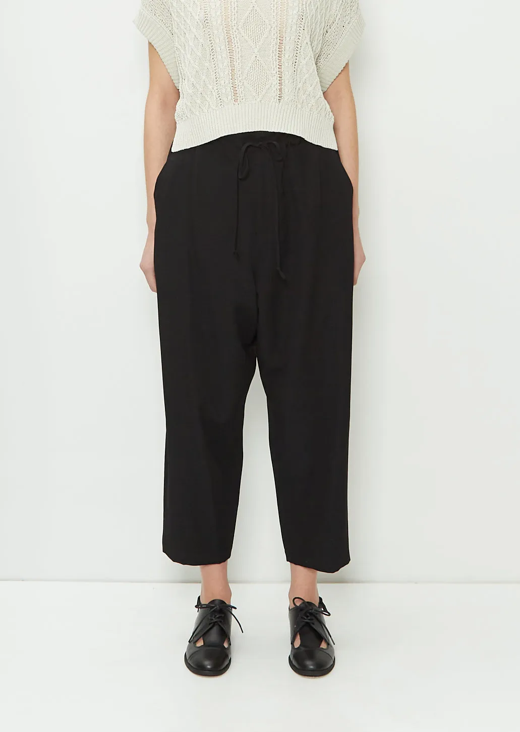 Draw String Wool Pants sold by La Garconne