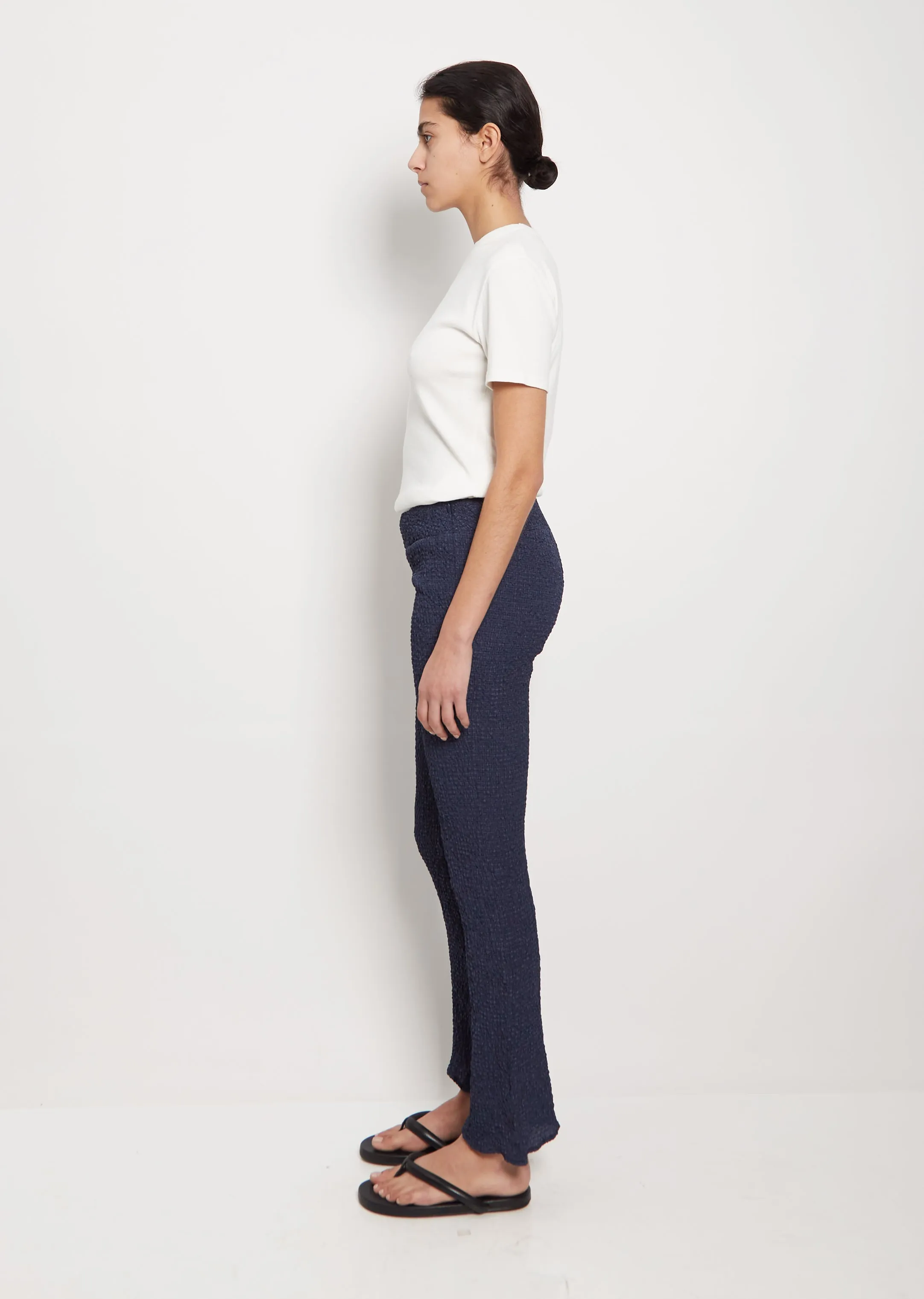 Cupro Check Flared Pants sold by La Garconne product image thumbnail 2
