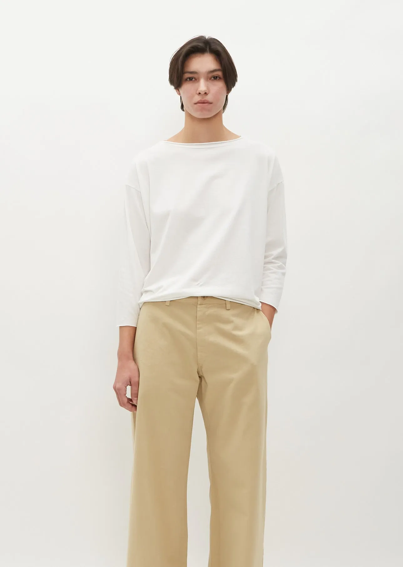 Stretch Cotton Lolita Tee — Winter White sold by La Garconne