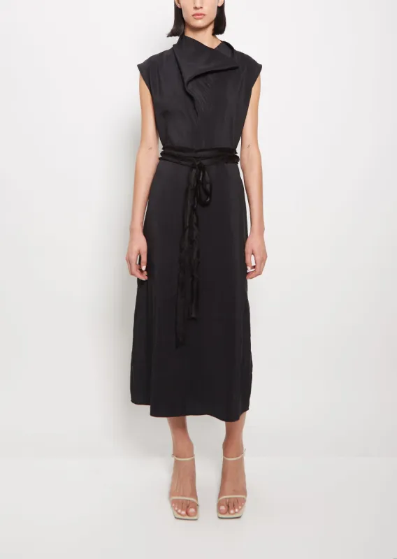 Folded-Neck Dress made by La Garconne