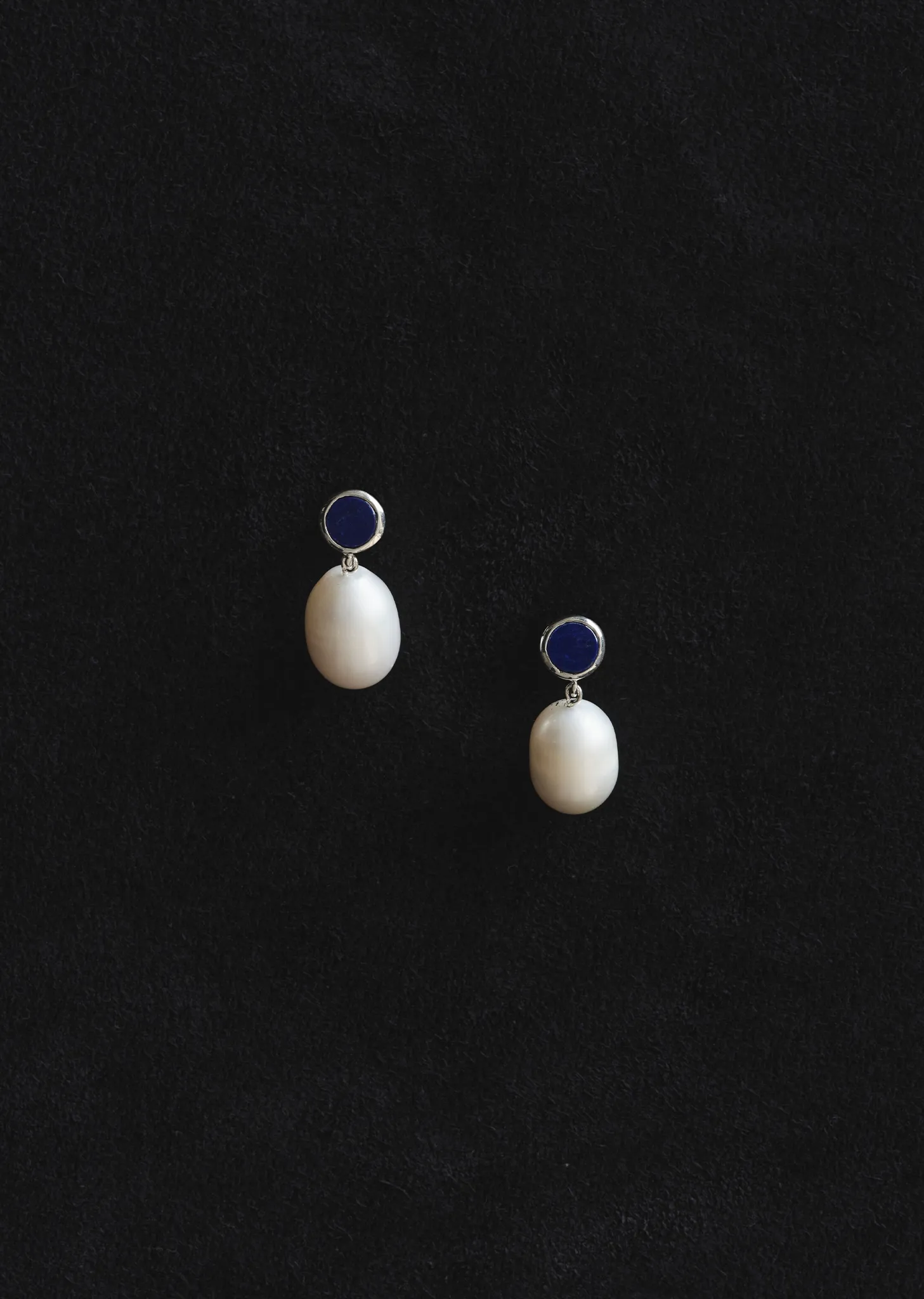 Neue Pearl Earrings — Lapis sold by La Garconne product image thumbnail 2