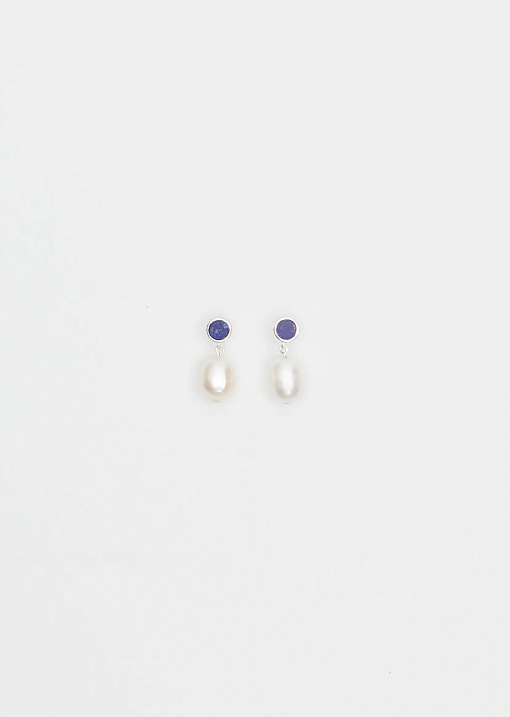 Neue Pearl Earrings — Lapis sold by La Garconne